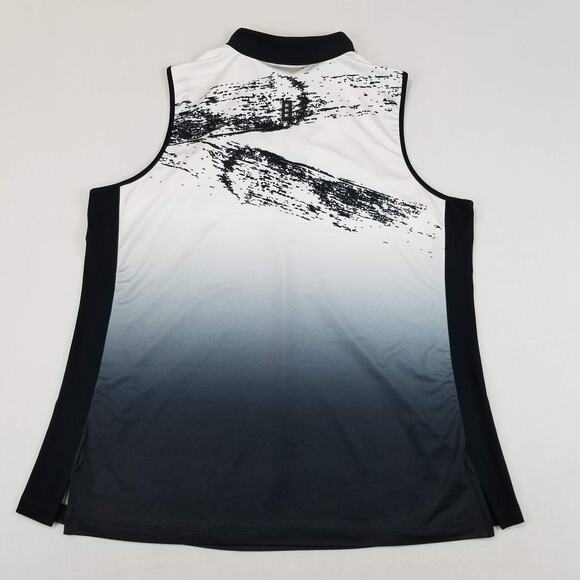 Jamie Sadock Shirt Womens XL Pink Black Ombre Sleeveless Golf Zip Top Athletic - Picture 2 of 8